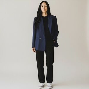 Vintage Bankers Club Navy Blue 80’s Blazer